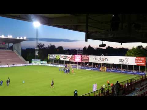 Feestje Racing Genk na zege in Moeskroen (0-2)