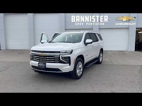 2025 Chevrolet Tahoe 4WD 4dr Premier in White for sale at Bannister Chevrolet Penticton in Penticton, BC