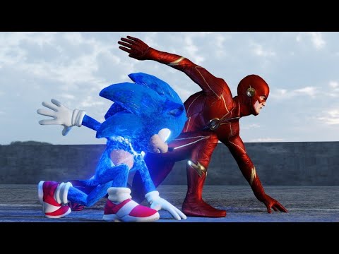 Sonic vs Flash Race Full Movie Animated Part 1 2 3 to 7 Who is Faster Sonic The Hedgehog