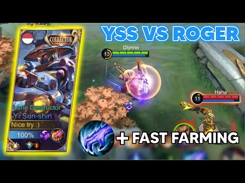 YSS VS ROGER | DUEL 1V1 SAMA ROGER!! | YSS GAMEPLAY FAST FARMING - Mobile Legends