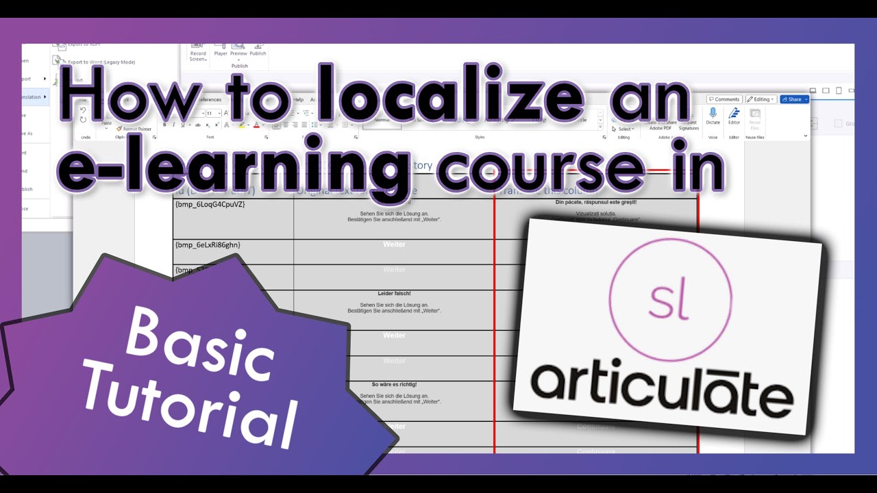 How to localize an Articulate Storyline e-learning course? - A Basic Tutorial 🎓