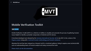 Pegasus Spyware Detection Using MVT  iOS Device in Kali Linux