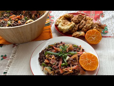 Tortilla con ensalada de poroto 🫘 🥗