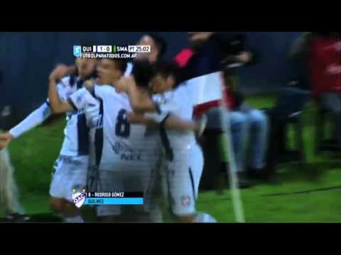 Gol de Gómez. Quilmes 1 - San Martín 0. Fecha 27. Primera División 2015. FPT.