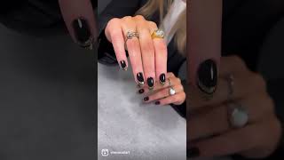 Stylish black with gold french🖤🔥