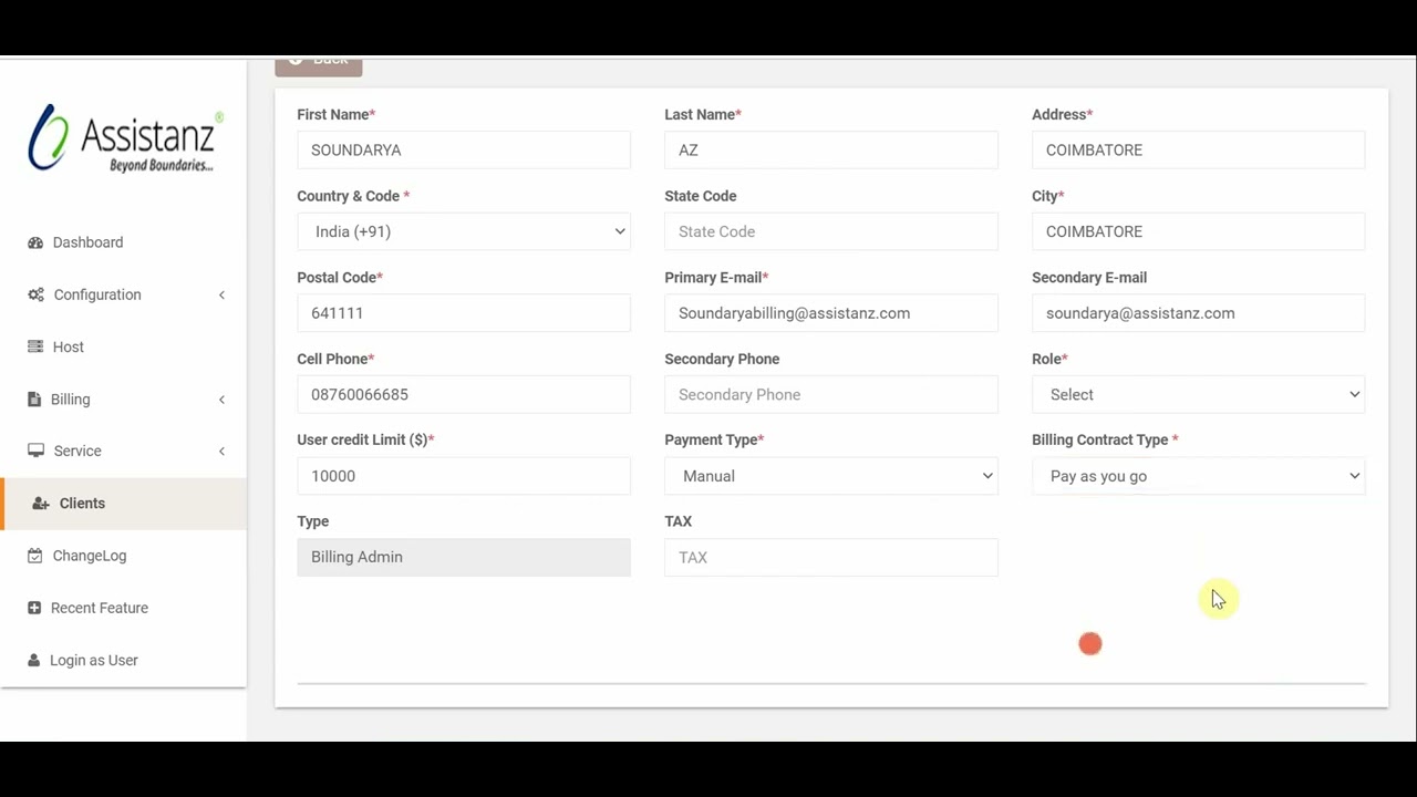 Configuring Billing contract type in StackBill CMP