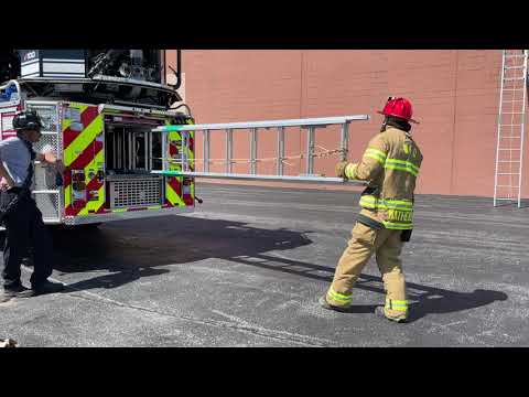 WFD Truck 14 emptying the ladder bed