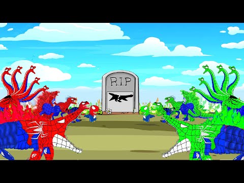 SPIDER MOSASAURUS KAIJU vs SPIDER GODZILLA, DINOSAUR BRACHIOSAURUS, BLOOP: Who's The King Of Monster