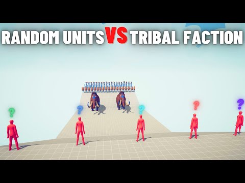 RANDOM UNITS vs TRIBAL FACTION UNITS - RANDOM UNITS MOD - Totally Accurate Battle Simulator TABS