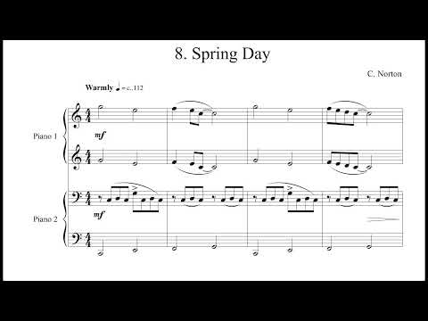 C. Norton - 8. Spring Day - Microjazz Piano duets collection 1 for piano four hands (score)