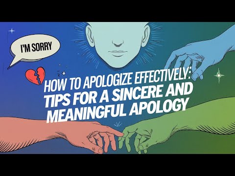 How to Apologize Effectively: Tips for a Sincere and Meaningful Apology