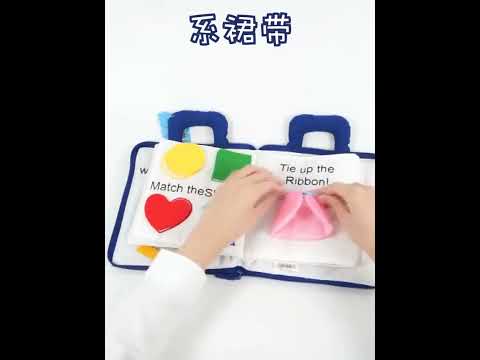 Миниатюра изображения товара Развивающая игрушка JollyBaby Мягкая книжечка Моя тихая книга / WLTH8255J (синий)