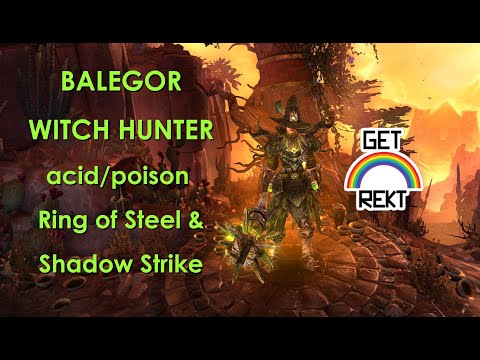 [HC] Grim Dawn Build Guide - Balegor's Crusher Witch Hunter, acid/poison RoS & SS