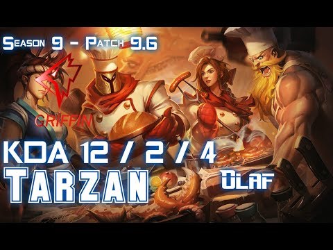 GRF Tarzan OLAF vs NIDALEE Jungle - Patch 9.6 KR Ranked
