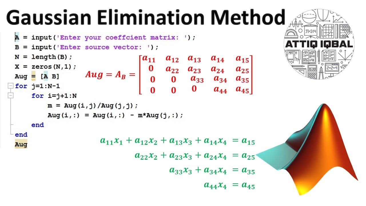 Gauss Elimination Method with MATLAB code