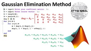 Gauss Elimination Method with MATLAB code