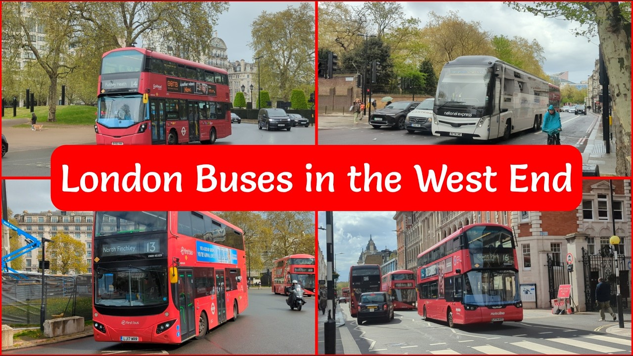 Buses in London, England 2026