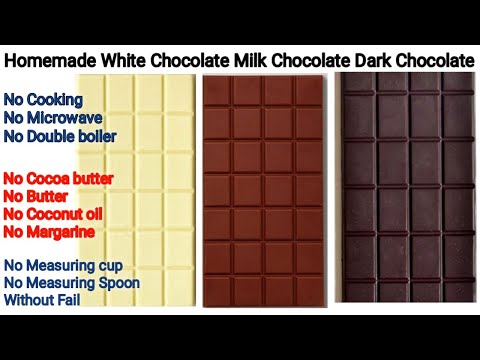 Dark, Milk, White Chocolate | Homemade Chocolate | Chooclate Recipes | Chocolate By Meetus Kitchen