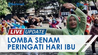 Emak-emak di Semarang Barat Gelar Lomba Senam Berkebaya, Ada yang Eksis Pakai Asessoris Unik