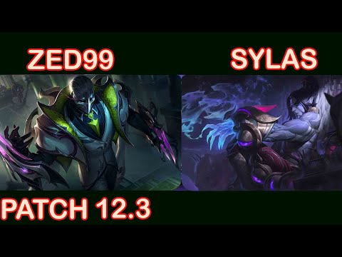 ZED99 PLAYS ZED ZED VS SYLAS - KR CHALLENGER PATCH 12.3