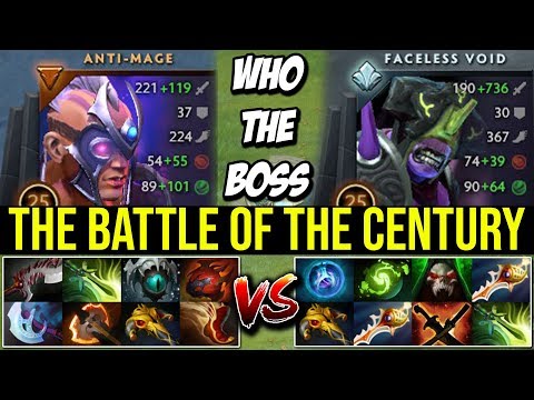 The Battle of the Century - 8Slots Anti Mage Vs 9Slots Faceless Void | Epic Crazy Team Fight Dota 2