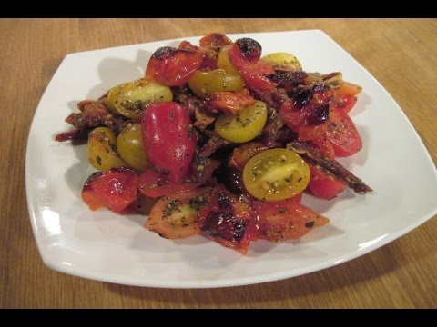 , title : 'סלט סוגי עגבניות של שף שאול בן אדרת וקובי אריאלי מתוך "ארוחת שבת", ערוץ האוכל'