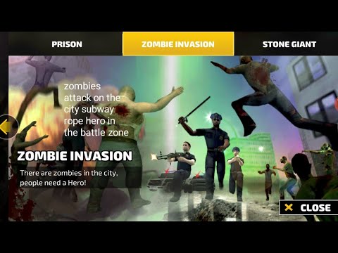 zombies attack on the city subway rope hero in the battle zone