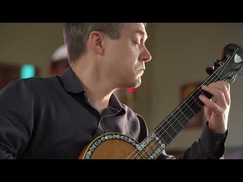 Sor Op. 9 Variations, Original 19th Century Guitar Played Without Nails