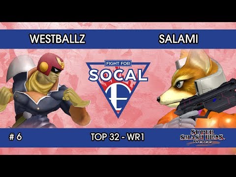 Fight For SoCal 6 - Westballz (Captain Falcon / Fox / Falco) VS salami (Fox) - SSBM - Top 32 (WR1)