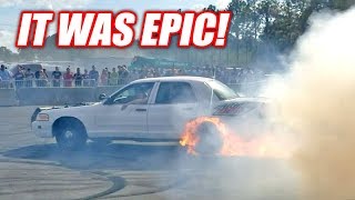 Project Neighbor Goes INSANE... Then Catches on Fire! (Cleetus and Cars FL Burnout Contest)
