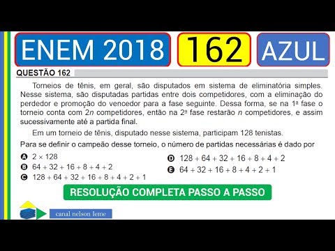 Enem 2018 - Questão 162 de Matemática - prova azul