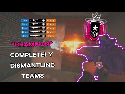 Champion Completely Dismantling Teams Ranked Highlights - Rainbow Six Siege