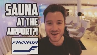 SAUNA AT THE AIRPORT?! - Finnair first class Helsinki
