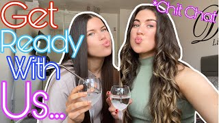 GET READY WITH US *DRINKING GAMES CHIT CHAT| Karlee and Ambalee