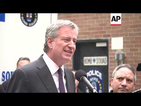 NY police chief and mayor comment on arrest of pipe bomb suspect