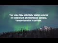 Adult Swim Seizure Warning Time Lapse Of Northern Lights Hovering Over A Snowy Mountain FANMADE