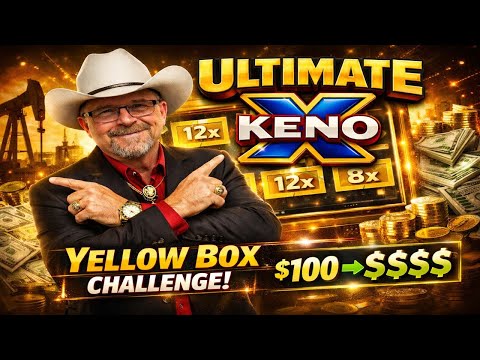 INSANE Yellow Box Win on Quarters! | Ultimate X Keno $100 Challenge