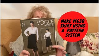 Chat on Vogue V1638 Skirt Pattern using a Pattern System Fit