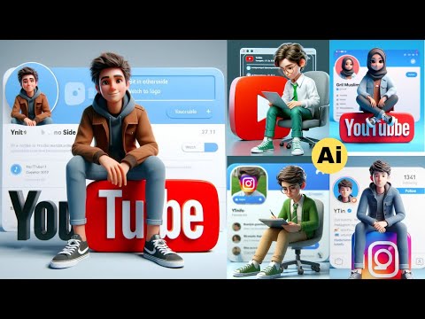 How to create 3D AI Social media Images | Ai Portraits Trend 2024 | bing image creator tutorial ai