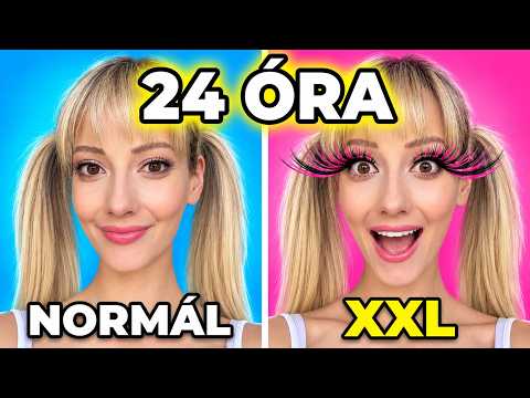 24 ÓRÁIG XXL SZEMPILLÁKKAL!😱😜 #24óra