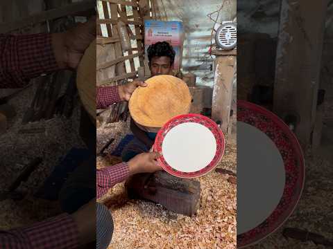 Amazing! Eco-Friendly Wooden Plate Made from Natural Wood #Shorts