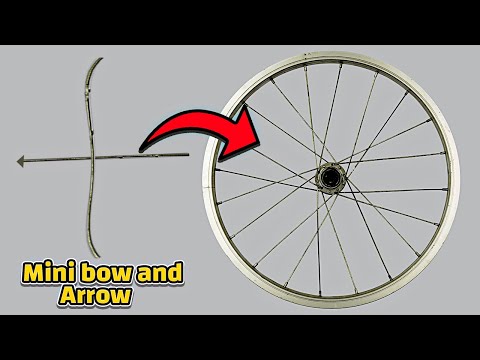 How to make a bow and arrow from a bicycle wheel