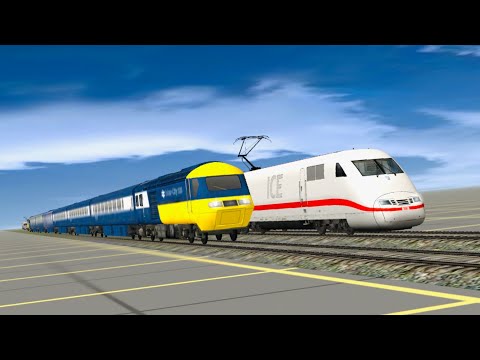 Trainz Driver2｜ICE 1 VS InterCity 125 Race!