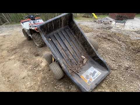 Polar 1500ib atv/lawn mower dump trailer review