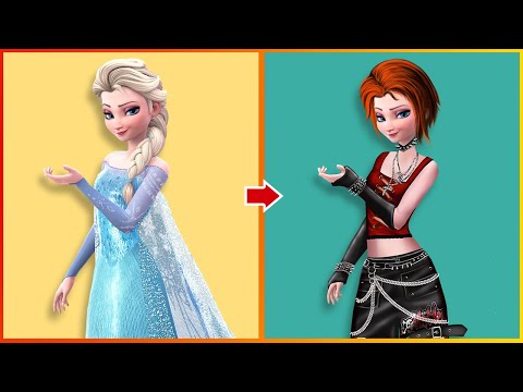 Frozen: Elsa Glow Up Into Bad Girl | Disney Cartoon Art