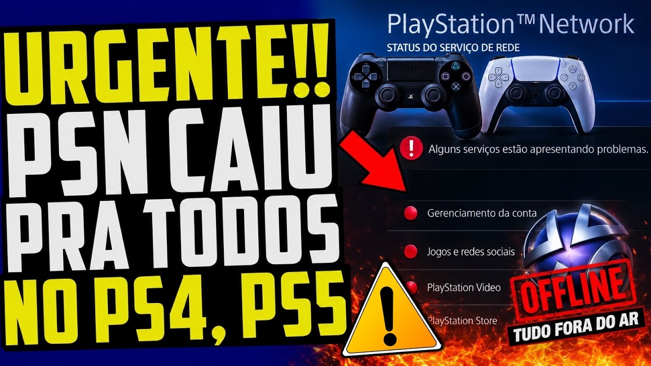 🚨URGENTE, A PSN Caiu e TUDO Fora do AR no PS4, PS5!! e GIGANTE EXCLUSIVO de XBOX Chega no PS e Mais!