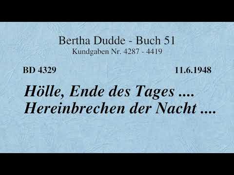 BD 4329 - HÖLLE, ENDE DES TAGES .... HEREINBRECHEN DER NACHT ....