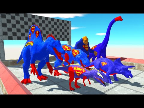 Team Blue Superman Hunting Found Jurassic World Evolution Dinosaurs Champions Speed Race