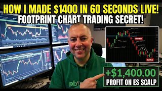 I Made $1400 in 60 Seconds LIVE! (Footprint Chart Trading Secret)