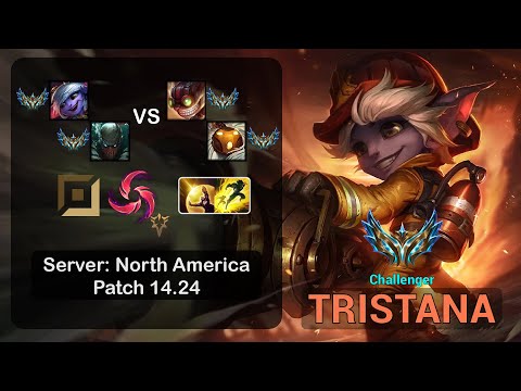 Tristana ADC + Pyke vs Ziggs + Bard - NA Challenger - Patch 14.24